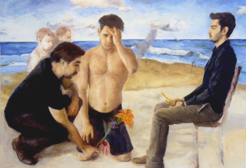 Funeral, Oil on linen, 72×48 in, 2015, by Soraya Hutchinson