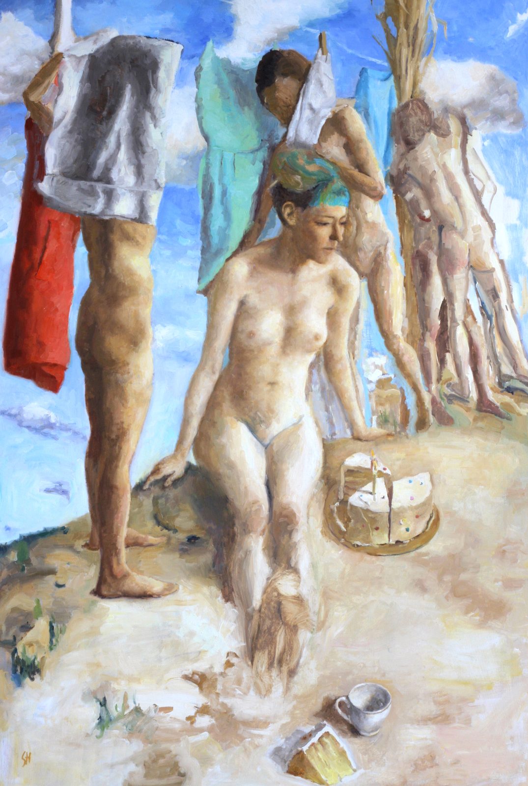 Slice, Oil on panel, 48×72 in, 2019, by Soraya Hutchinson