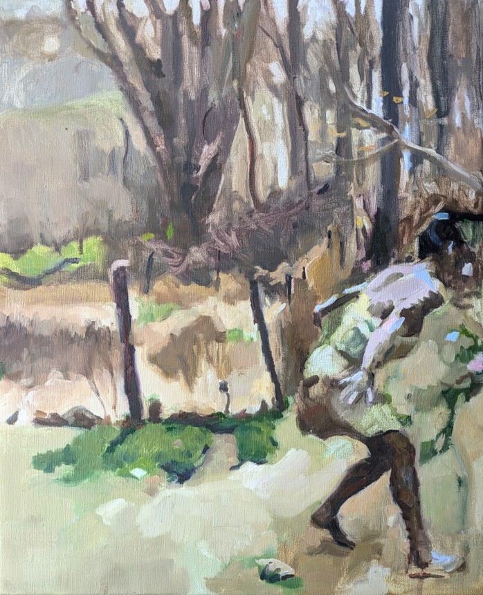 Into The Woods, Oil on linen, 18×22 in, 2025, by Soraya Hutchinson