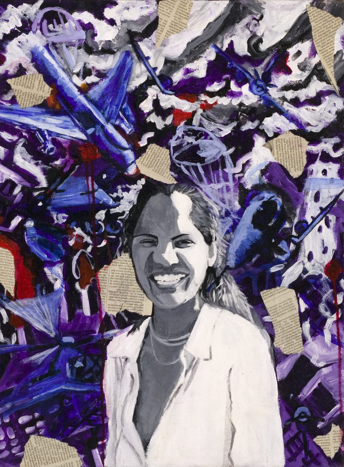 New Knews, Acrylic on canvas, 18×24 in, 2006, by Soraya Hutchinson