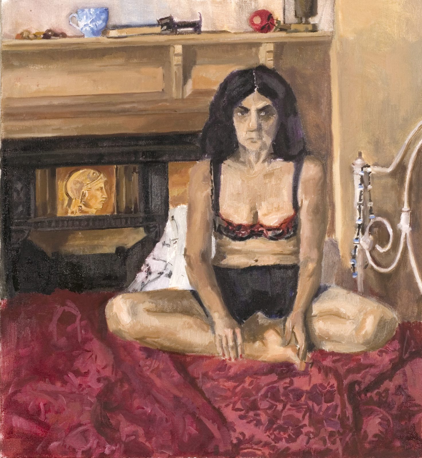 Modern Mom, Oil on linen, 24×24 in, 2007, by Soraya Hutchinson