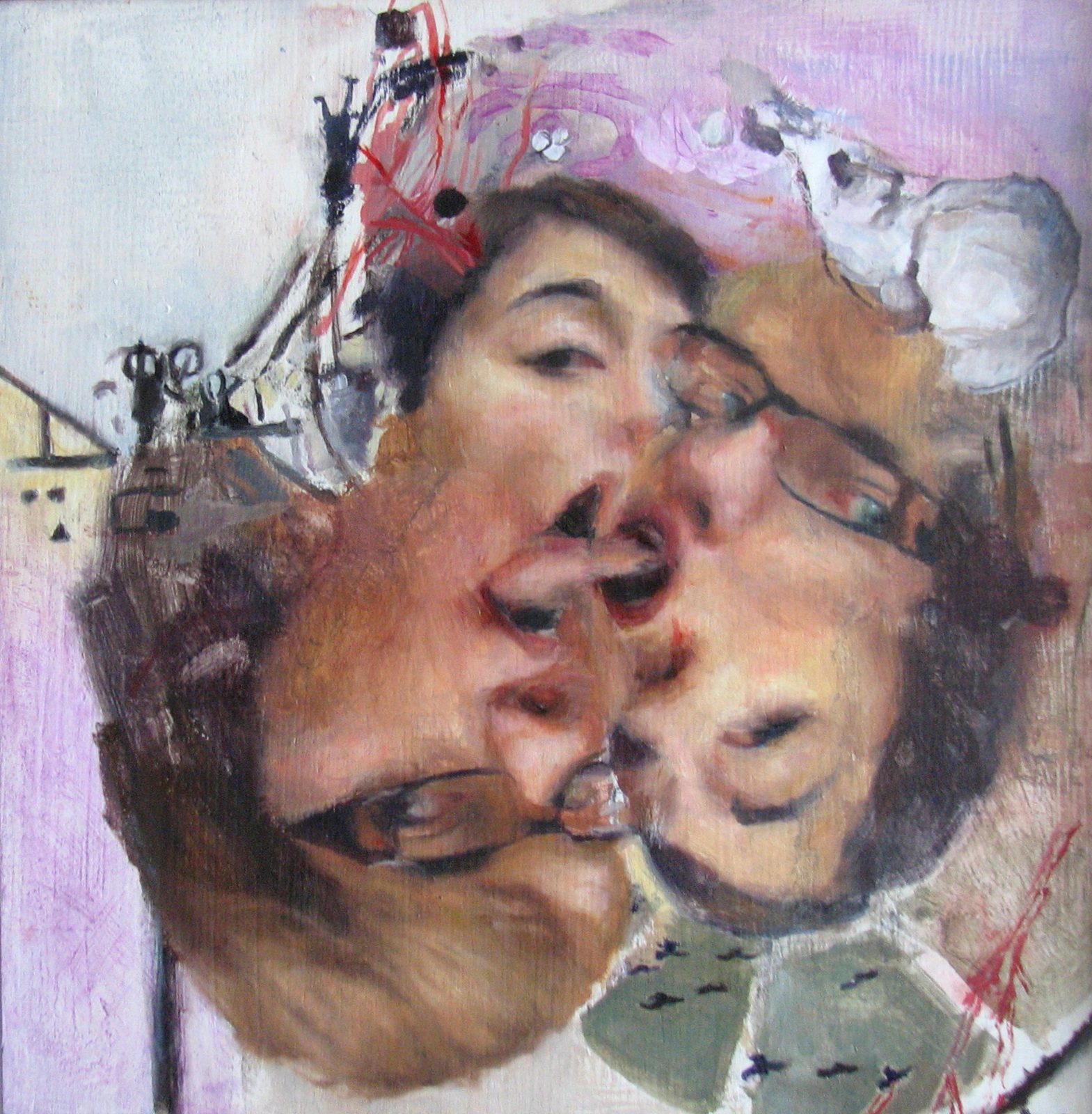 Spiral Jetty, Oil on linen, 10×10 in, 2007, by Soraya Hutchinson