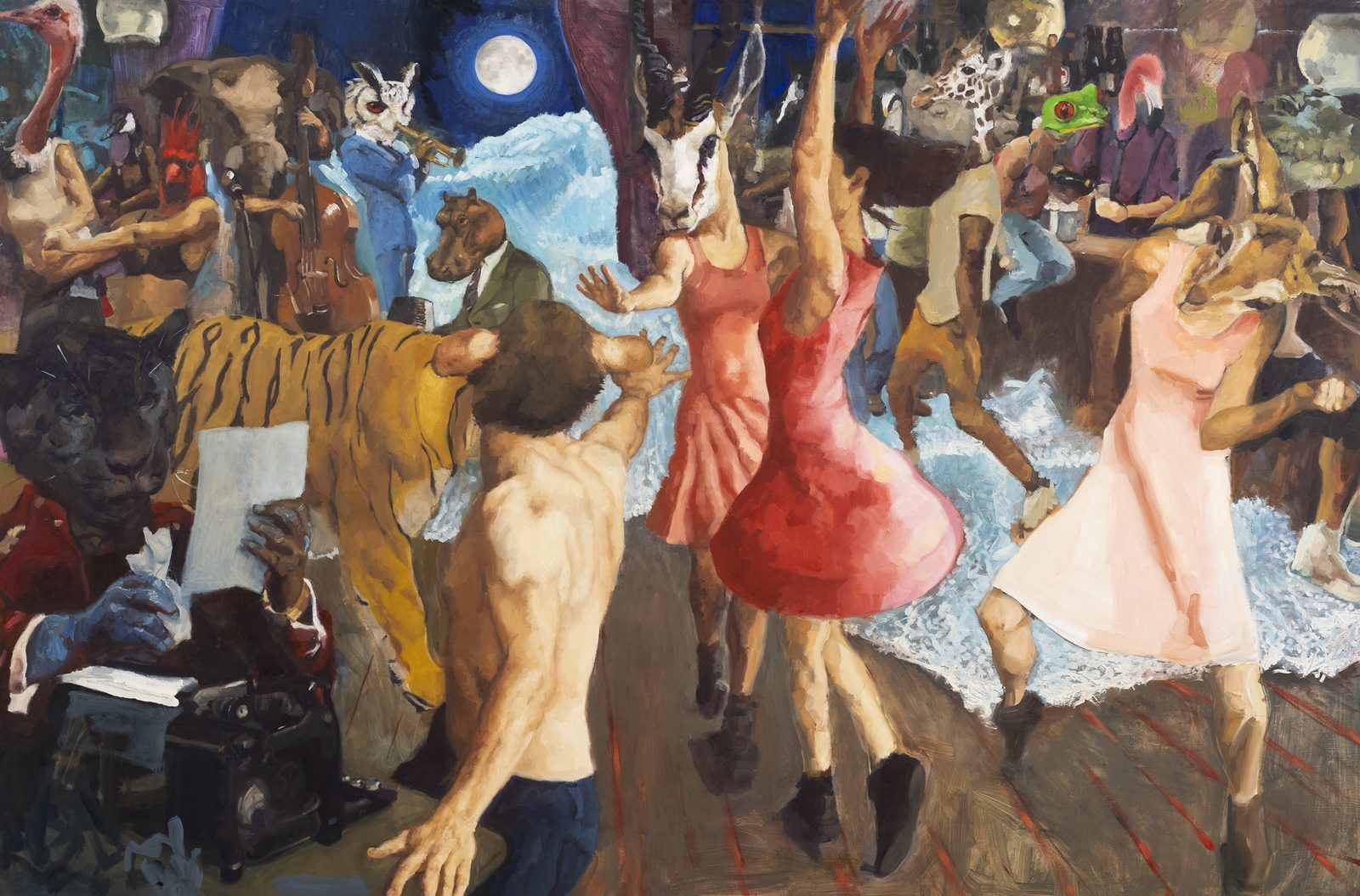 The Flood, Oil on panel, 72×48 in, 2022, by Soraya Hutchinson