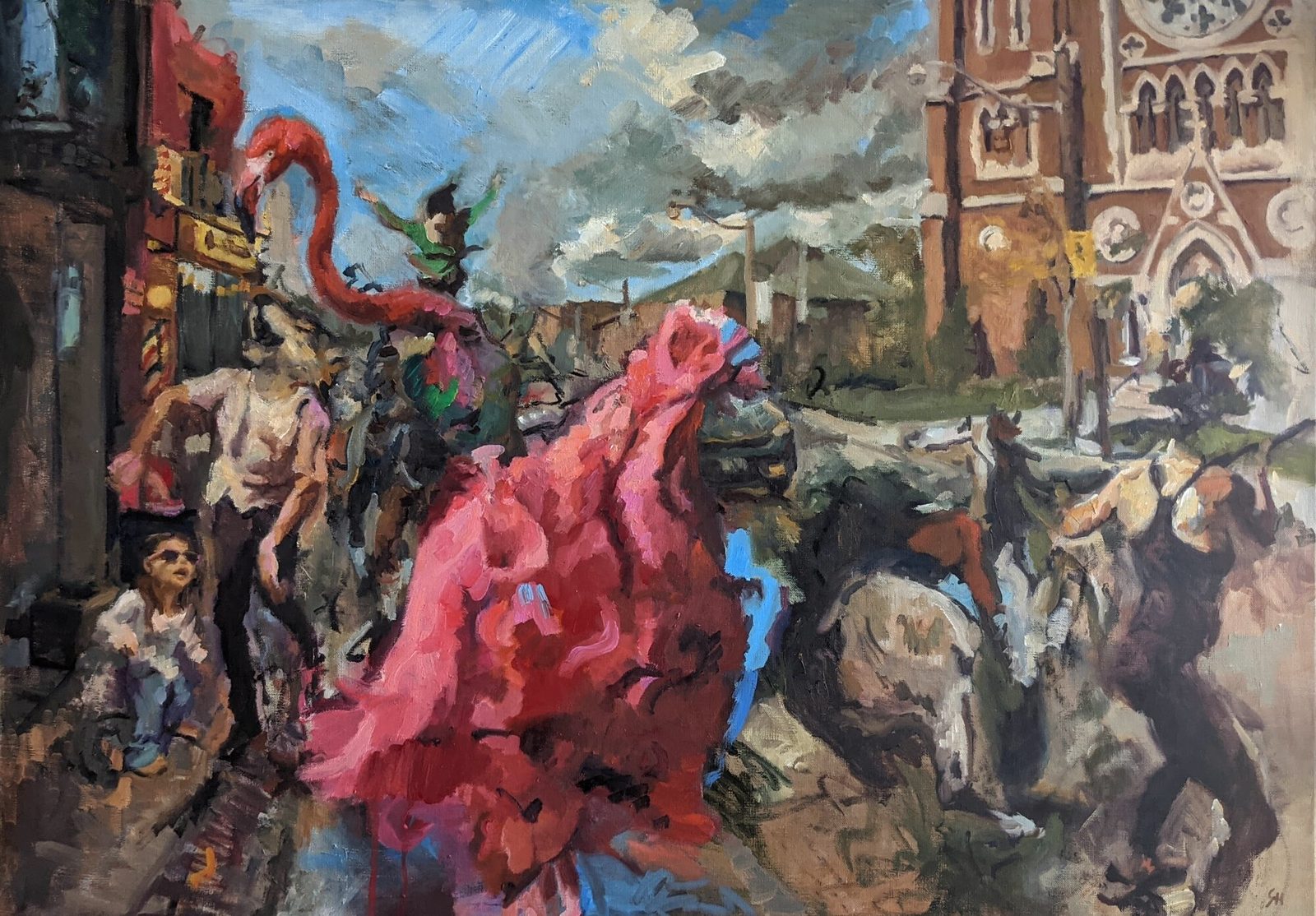 Animals Rule, Oil on panel, 30×22 in, 2021, by Soraya Hutchinson