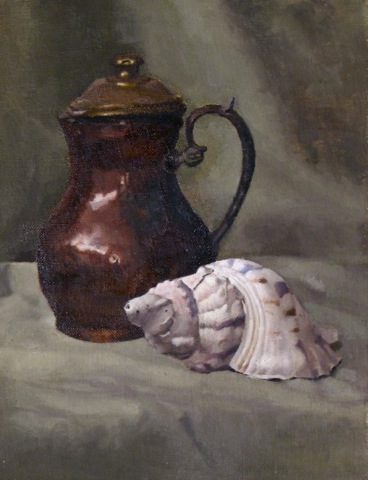 Shell, Oil on linen, 9×12 in, 2004, by Soraya Hutchinson