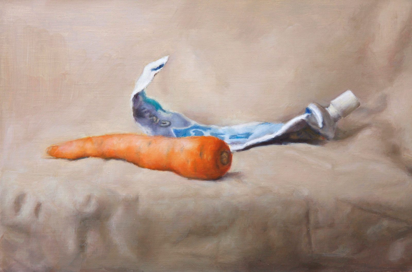 Two Chips, Oil on linen, 18×12 in, 2011, by Soraya Hutchinson