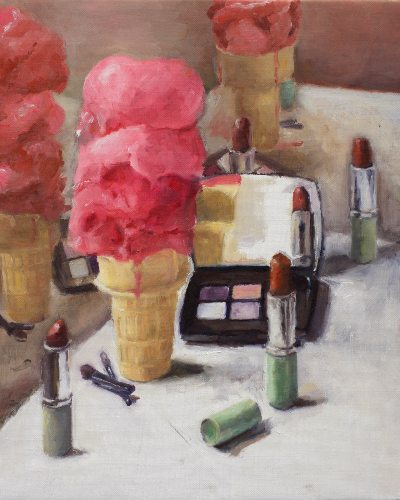 Date Night, Oil on linen, 9×12 in, 2016, by Soraya Hutchinson